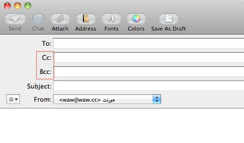 Cc and Bcc on Email